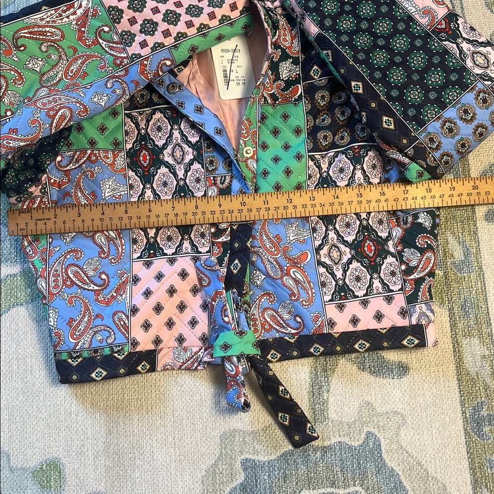 Colorful cropped Patchwork Jacket NWT - image 5